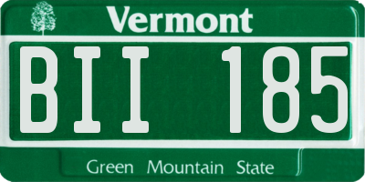 VT license plate BII185