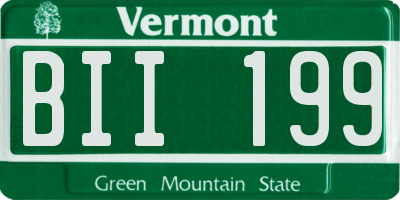 VT license plate BII199