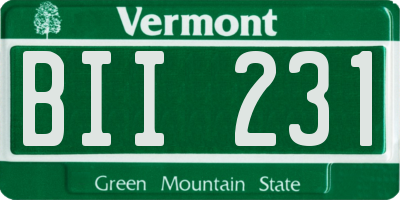 VT license plate BII231