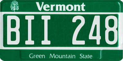 VT license plate BII248