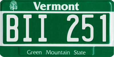 VT license plate BII251