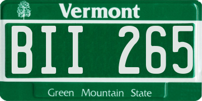 VT license plate BII265
