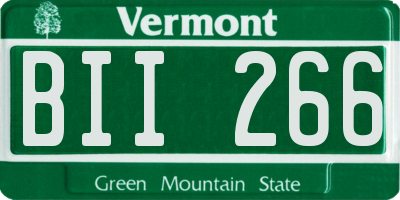 VT license plate BII266