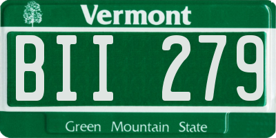 VT license plate BII279