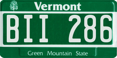 VT license plate BII286