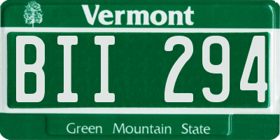 VT license plate BII294