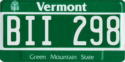 VT license plate BII298