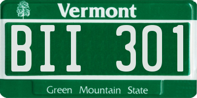 VT license plate BII301
