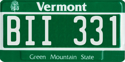 VT license plate BII331