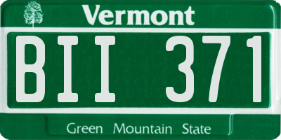 VT license plate BII371