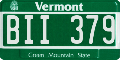 VT license plate BII379