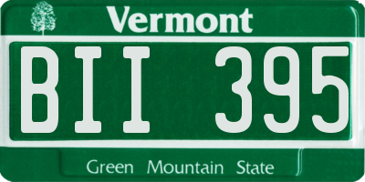 VT license plate BII395