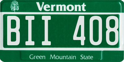 VT license plate BII408