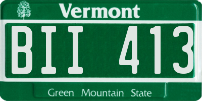 VT license plate BII413