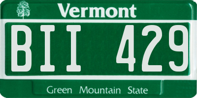 VT license plate BII429