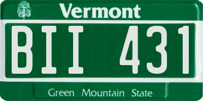 VT license plate BII431