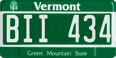 VT license plate BII434