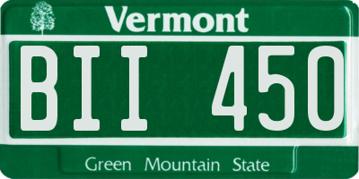 VT license plate BII450