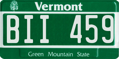 VT license plate BII459