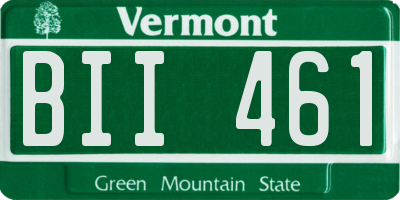VT license plate BII461