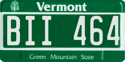 VT license plate BII464