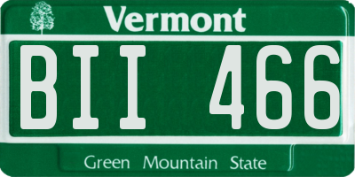 VT license plate BII466