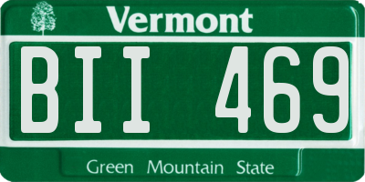 VT license plate BII469