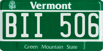 VT license plate BII506