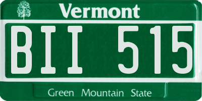 VT license plate BII515