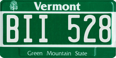 VT license plate BII528