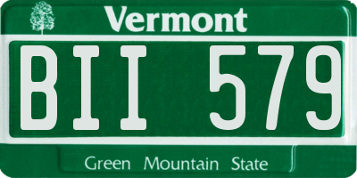 VT license plate BII579