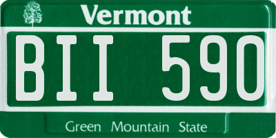 VT license plate BII590