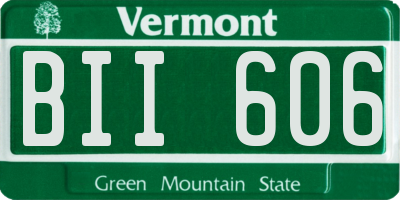 VT license plate BII606