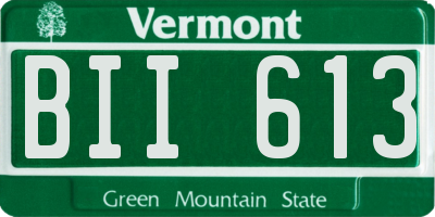 VT license plate BII613