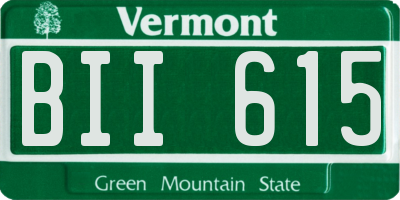 VT license plate BII615