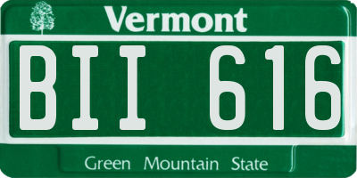 VT license plate BII616