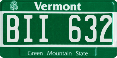 VT license plate BII632