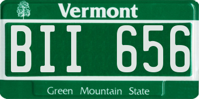 VT license plate BII656