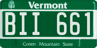 VT license plate BII661