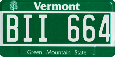 VT license plate BII664
