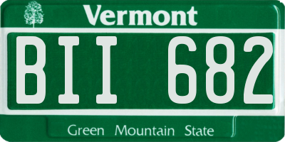 VT license plate BII682