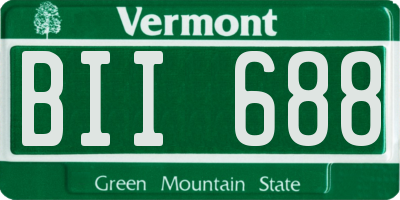 VT license plate BII688