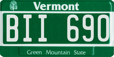 VT license plate BII690