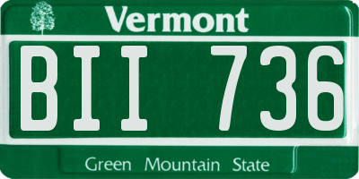 VT license plate BII736