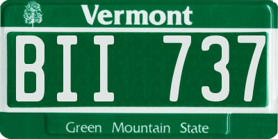 VT license plate BII737