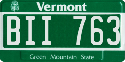 VT license plate BII763