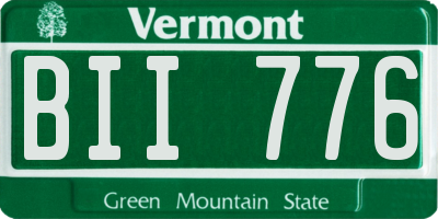 VT license plate BII776