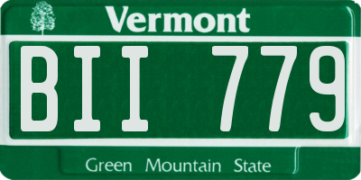 VT license plate BII779