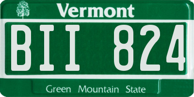VT license plate BII824