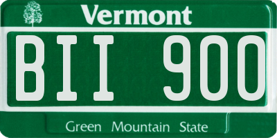 VT license plate BII900